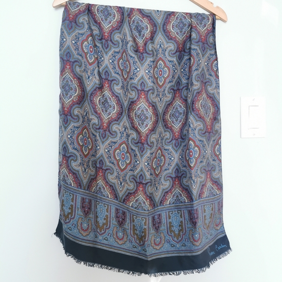 Vintage Pierre Cardin paisley silk scarf - Picture 2 of 3